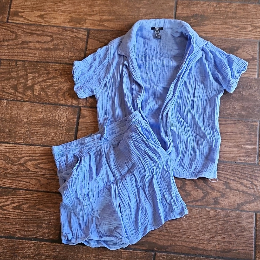 Forever 21 Kids Matching Set in Light Blue